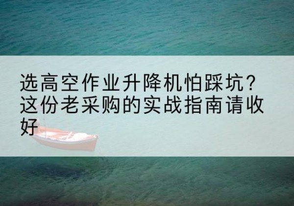 南岗高空作业升降机厂家推荐-选高空作业升降机怕踩坑？这份老采购的实战指南请收好
